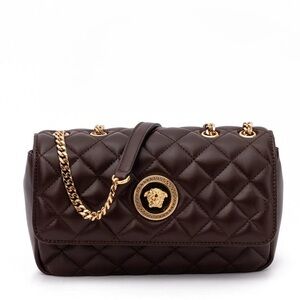 Versace La Medusa quilted leather shoulder crossbody bag NEW